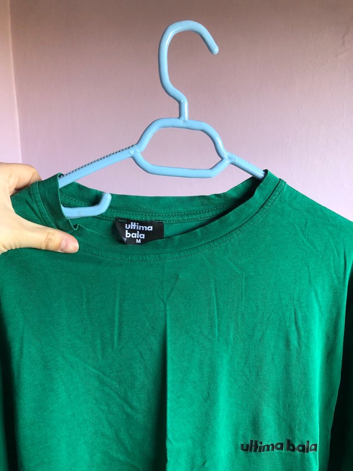 Erkek Yeşil Kısa Kollu Pamuk Tişört - Görsel 2