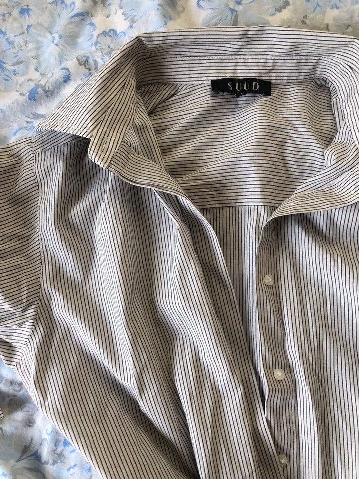 Gri Kadın Keten Gömlek, Düğmeli, Salaş Kesim - Görsel 2