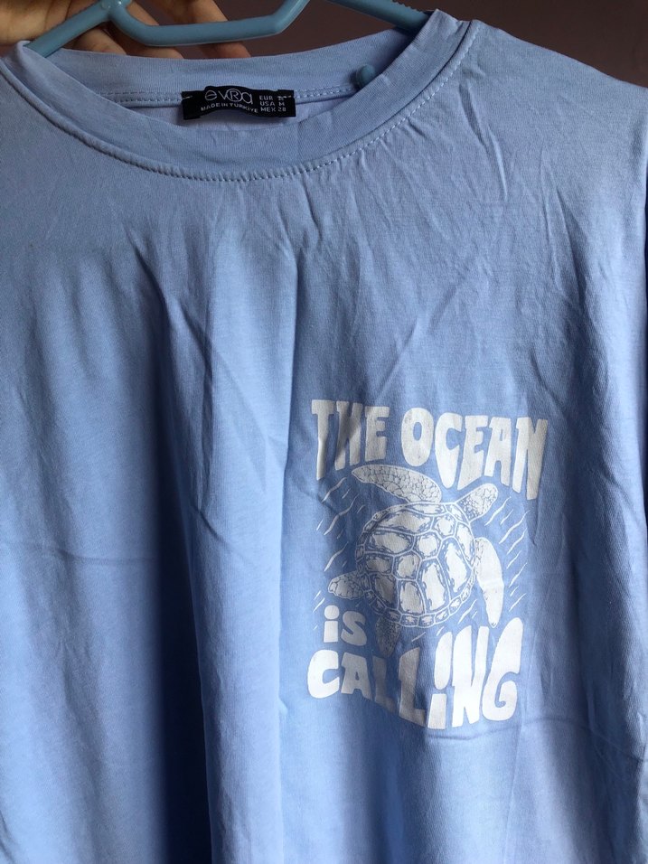 Mavi Baskılı  Tişörtü - Görsel 2