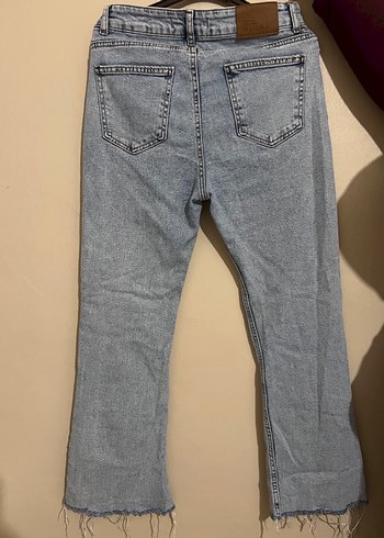 Gri Midi Boy Kadın Denim Jean - Görsel 3