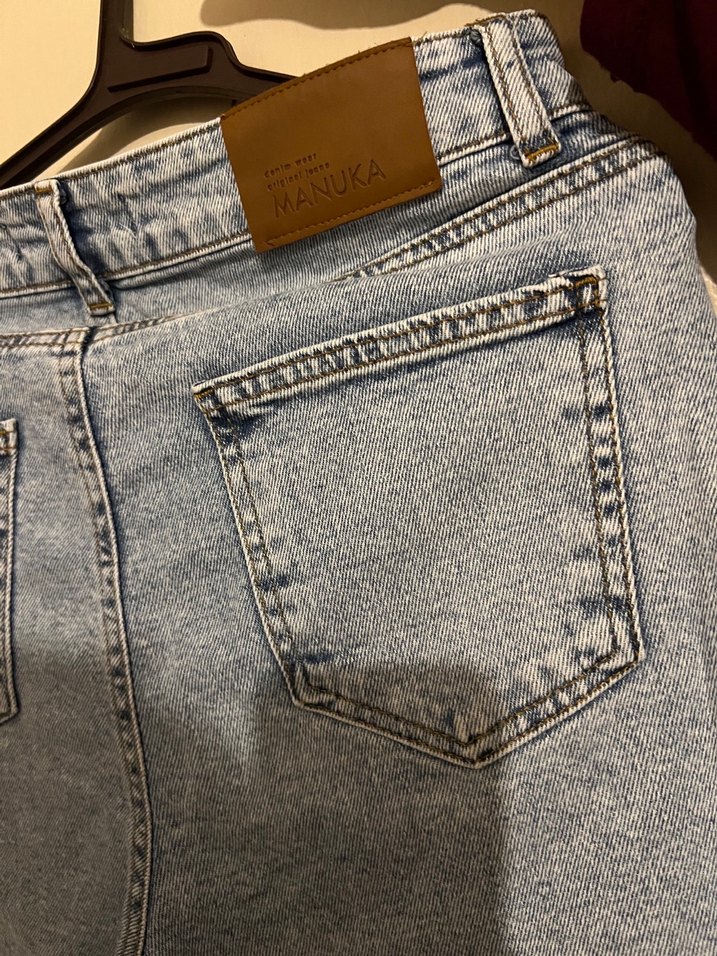 Gri Midi Boy Kadın Denim Jean - Görsel 4