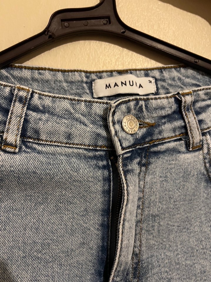 Gri Midi Boy Kadın Denim Jean - Görsel 2