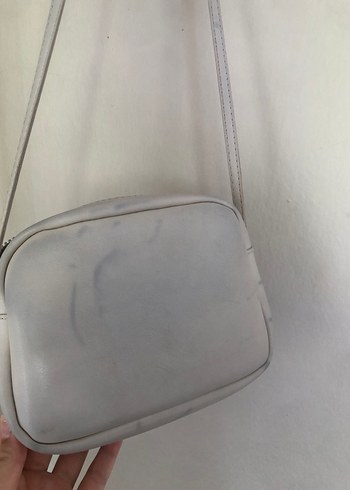 Beden Kadın Beyaz Deri Minimalist Çapraz Çanta