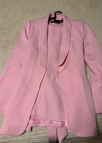 Pembe Kadın Ofis Blazeri