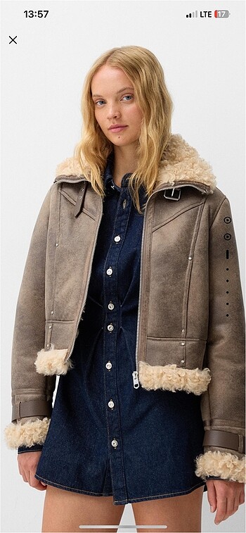 BERSHKA suni kürklü mont