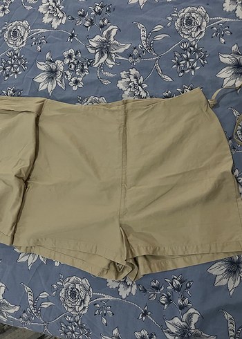 Kemerli Bej Mini  Şort etwk - Görsel 4