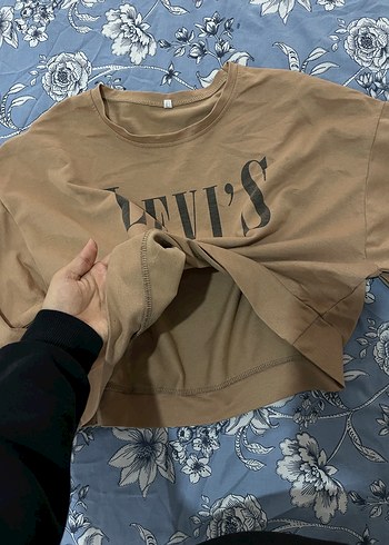 Kızlar için bol kesim uzun kollu kahverengi sweit - Görsel 3