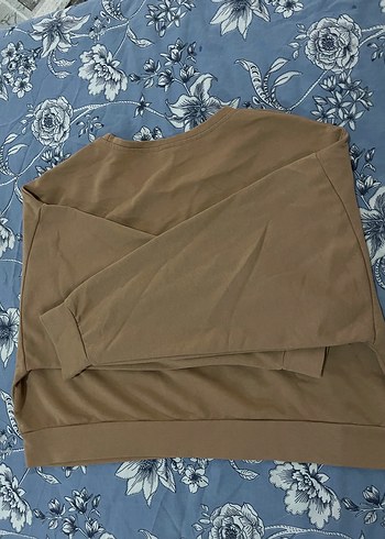 Kızlar için bol kesim uzun kollu kahverengi sweit - Görsel 4