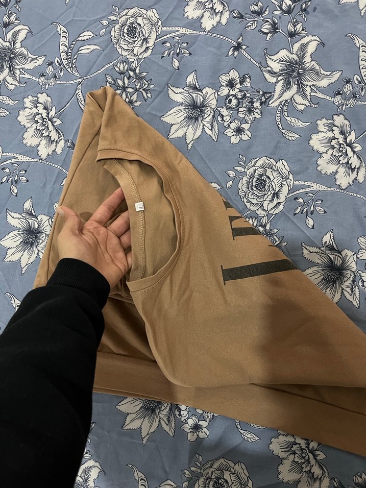 Kızlar için bol kesim uzun kollu kahverengi sweit - Görsel 2