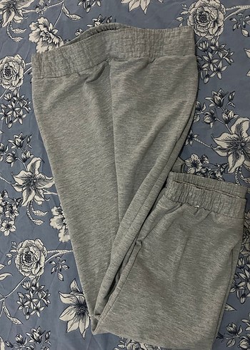 Gri Pamuklu Rahat Kesim Kadın Eşofman Altı - Görsel 6