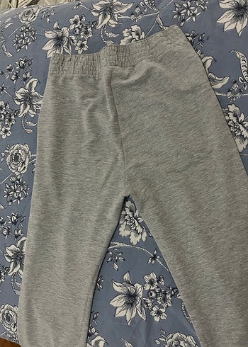 Gri Pamuklu Rahat Kesim Kadın Eşofman Altı - Görsel 4