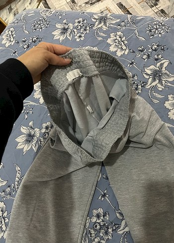 Gri Pamuklu Rahat Kesim Kadın Eşofman Altı - Görsel 2