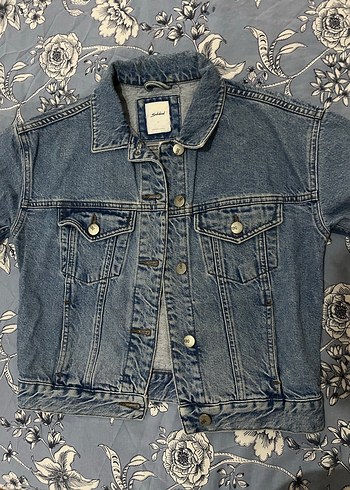 Düğmeli Mavi Kadın Denim Ceket - Görsel 5