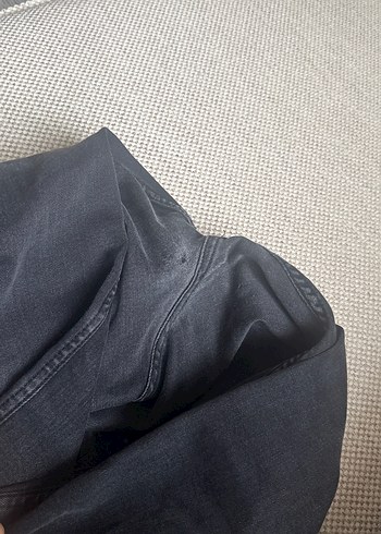 Gri erkek Denim Pantolon Bel Tokalı - Görsel 3