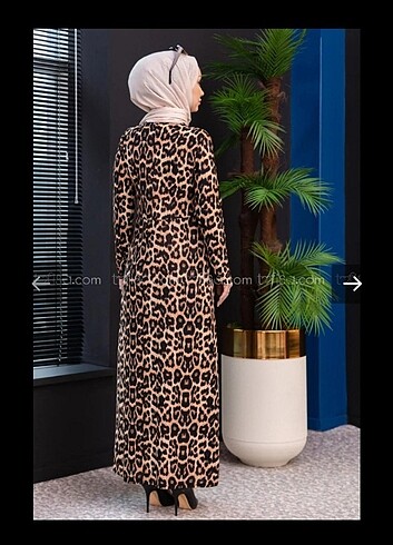 Leopar desenli elbise