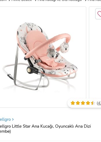 Wellgro Little Star Oyuncaklı Ana Kucağı - Pembe