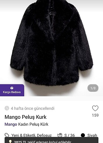 Mango pelus kaban - Görsel 5