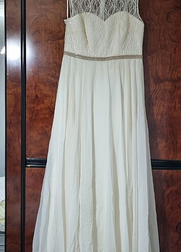 Beyaz pırıltılı çok şık parti kıyafeti 42 beden - Görsel 4