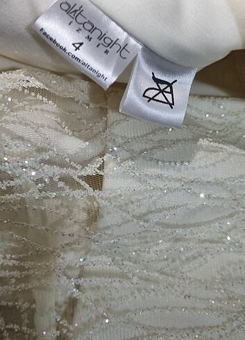 Beyaz pırıltılı çok şık parti kıyafeti 42 beden - Görsel 5