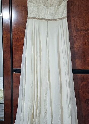 Beyaz pırıltılı çok şık parti kıyafeti 42 beden - Görsel 6