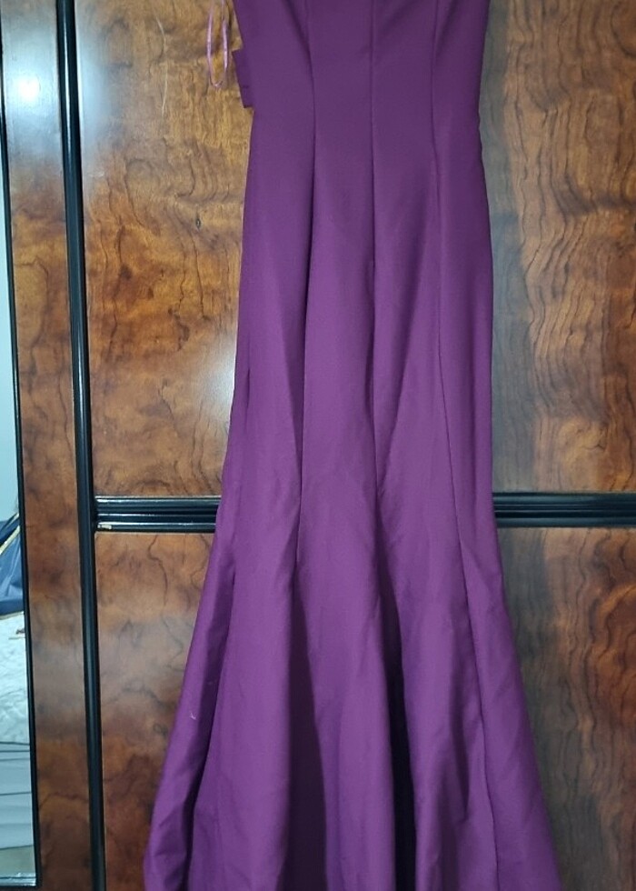 Fuşya renkli çok şık abiye  - Görsel 2