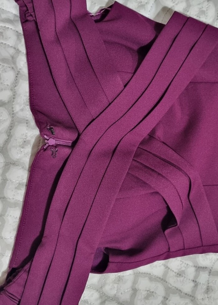 Fuşya renkli çok şık abiye  - Görsel 5