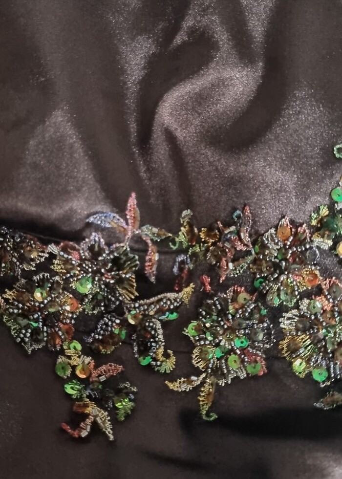 Pul detaylı şık abiye - Görsel 5