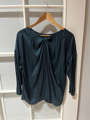 ZARA SATEN BLUZ