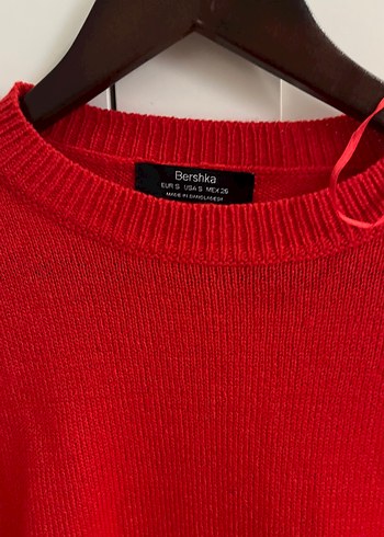 Bershka Kırmızı Basic Kazak