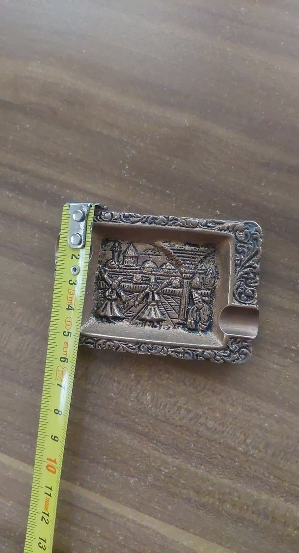 Vintage Desenli Altın Renk küllük - Görsel 5