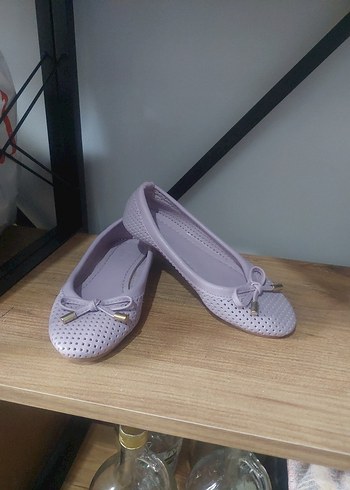 Mor Kadın Günlük Blok Topuklu Babet