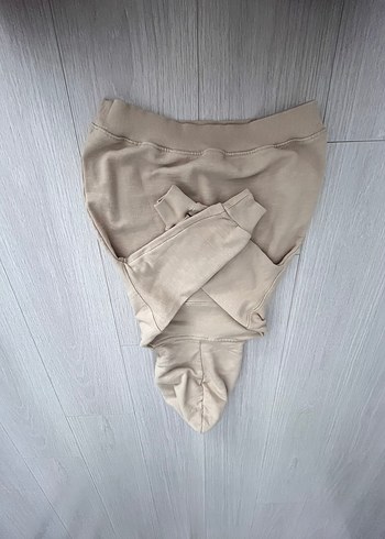 Gri Örgü Desenli  Sweatshirt Zara - Görsel 3