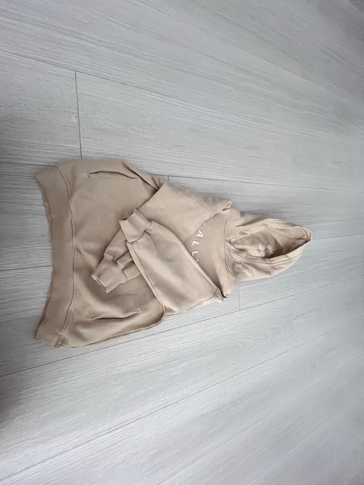 Gri Örgü Desenli  Sweatshirt Zara - Görsel 5