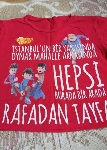 Rafadan Tayfa Baskılı Erkek Tişört Kırmızı