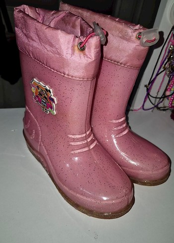 Flo Ayakkabı Pembe Parlak Simli Kız Çocuk Çizme