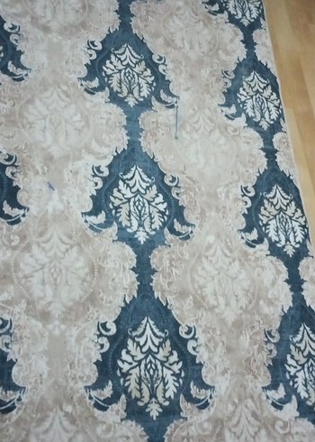 Bohem Gri Mavi Bağlama Desenli Halı - Görsel 2