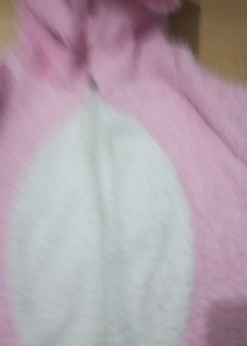 Kız Çocuk Pembe Peluş tulum - Görsel 4