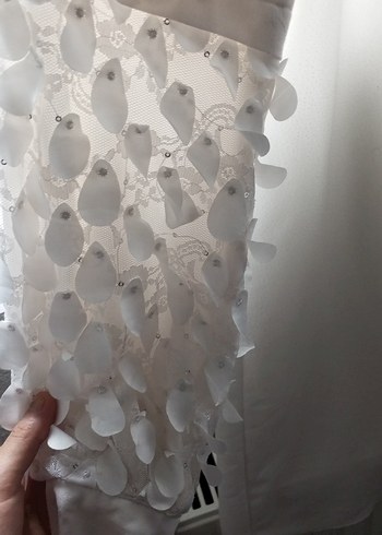 Uzun Kollu Beyaz Bohem Kadın Sabahlık - Görsel 2