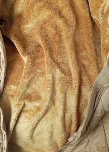 Sarı Fermuarlı Kadın Kışlık Mont - Görsel 3