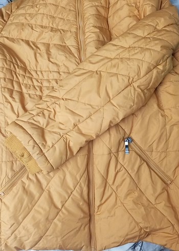 Sarı Fermuarlı Kadın Kışlık Mont - Görsel 8