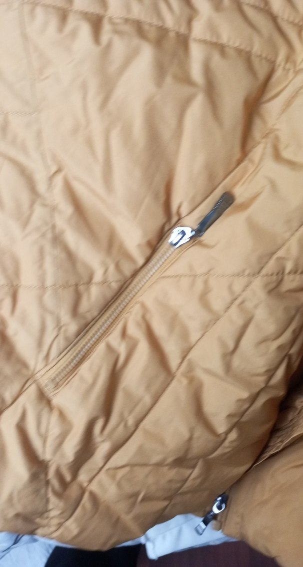 Sarı Fermuarlı Kadın Kışlık Mont - Görsel 4