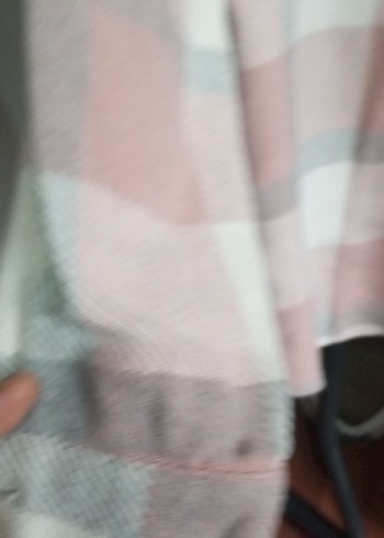 Düğmeli Pembe Pamuklu Kadın Gömlek - Görsel 3