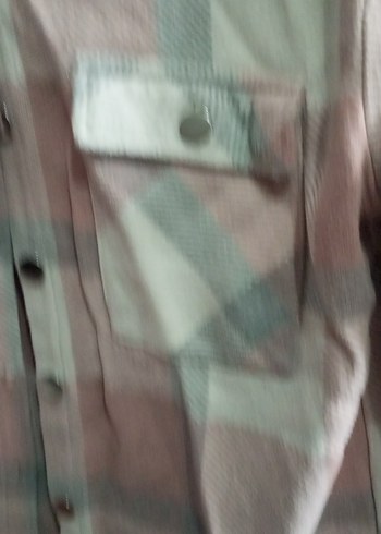 Düğmeli Pembe Pamuklu Kadın Gömlek - Görsel 4