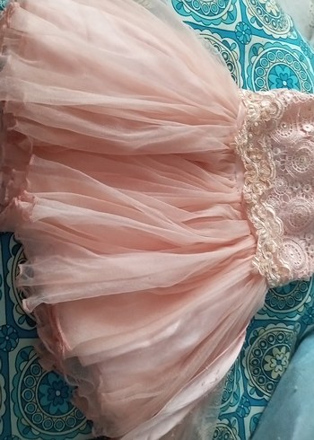 Dantel Detaylı Pembe Kız Çocuk Elbisesi - Görsel 4