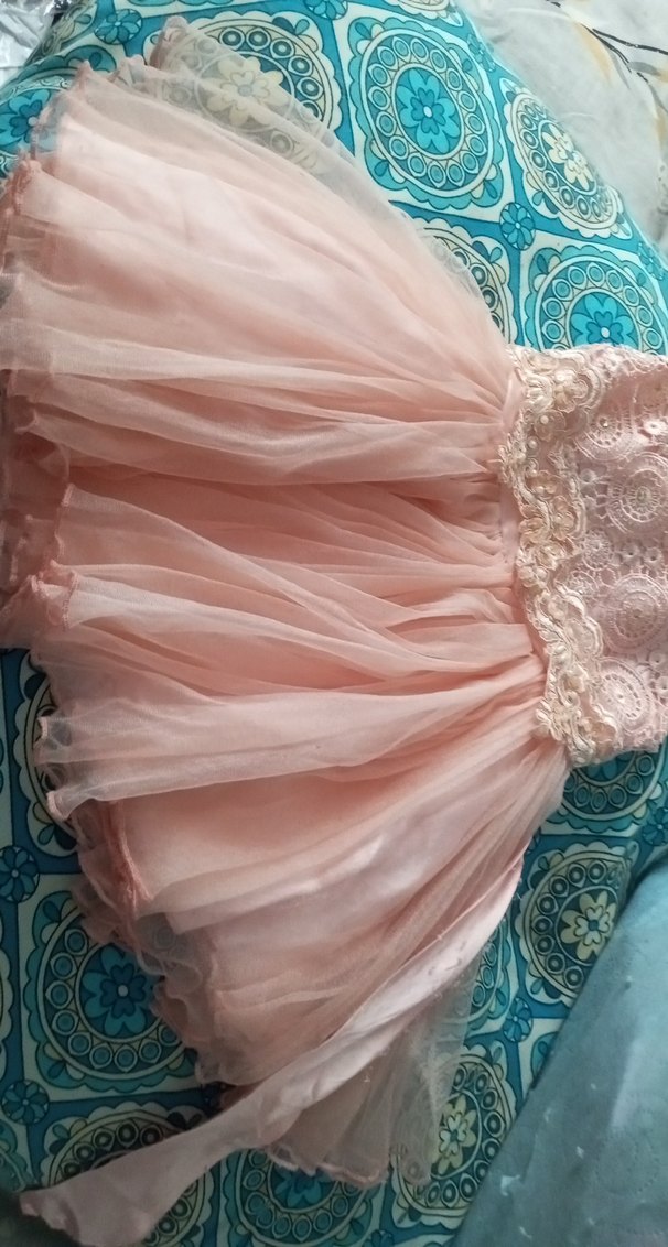 Dantel Detaylı Pembe Kız Çocuk Elbisesi - Görsel 4