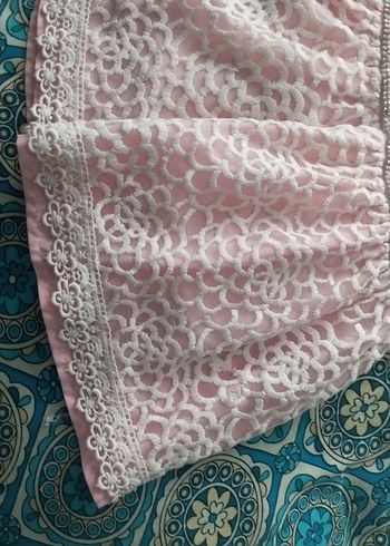 Dantel Detaylı Pembe Kız Çocuk Elbise - Görsel 3