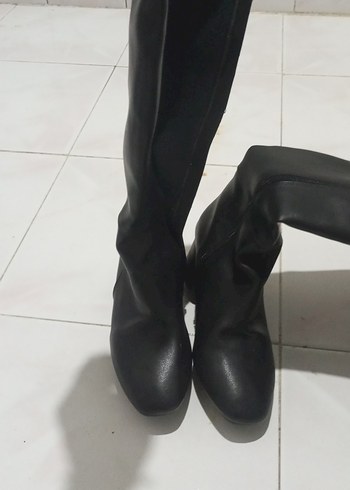 Siyah Kadın Dizüstü Stiletto Bot - Görsel 2