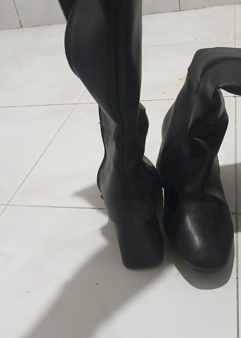 Siyah Kadın Dizüstü Stiletto Bot - Görsel 4