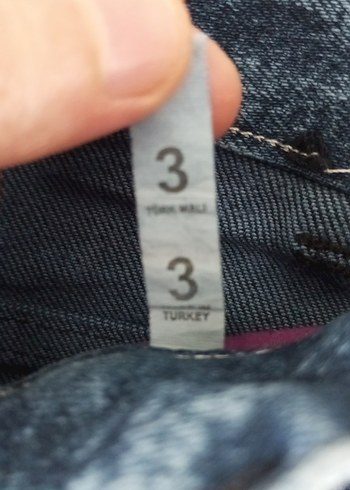 4 Yaş Beden mavi Renk Erkek Çocuk Gri Denim Pantolon