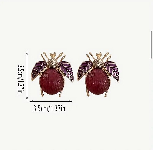 Beden Zara Model Uğur Böcekli Küpe